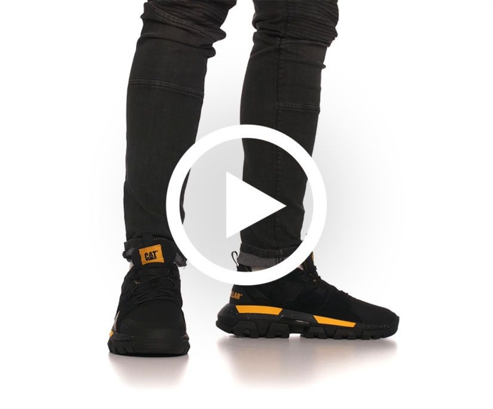 Black-Cat Yellow Raider Sport Sneaker Cat Footwear