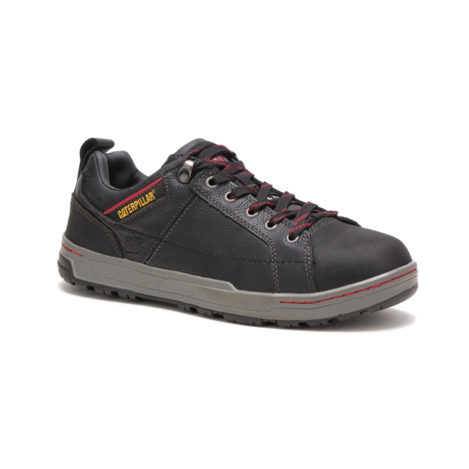 Black Men's Brode Steel Toe Work Shoe Cat Footwear