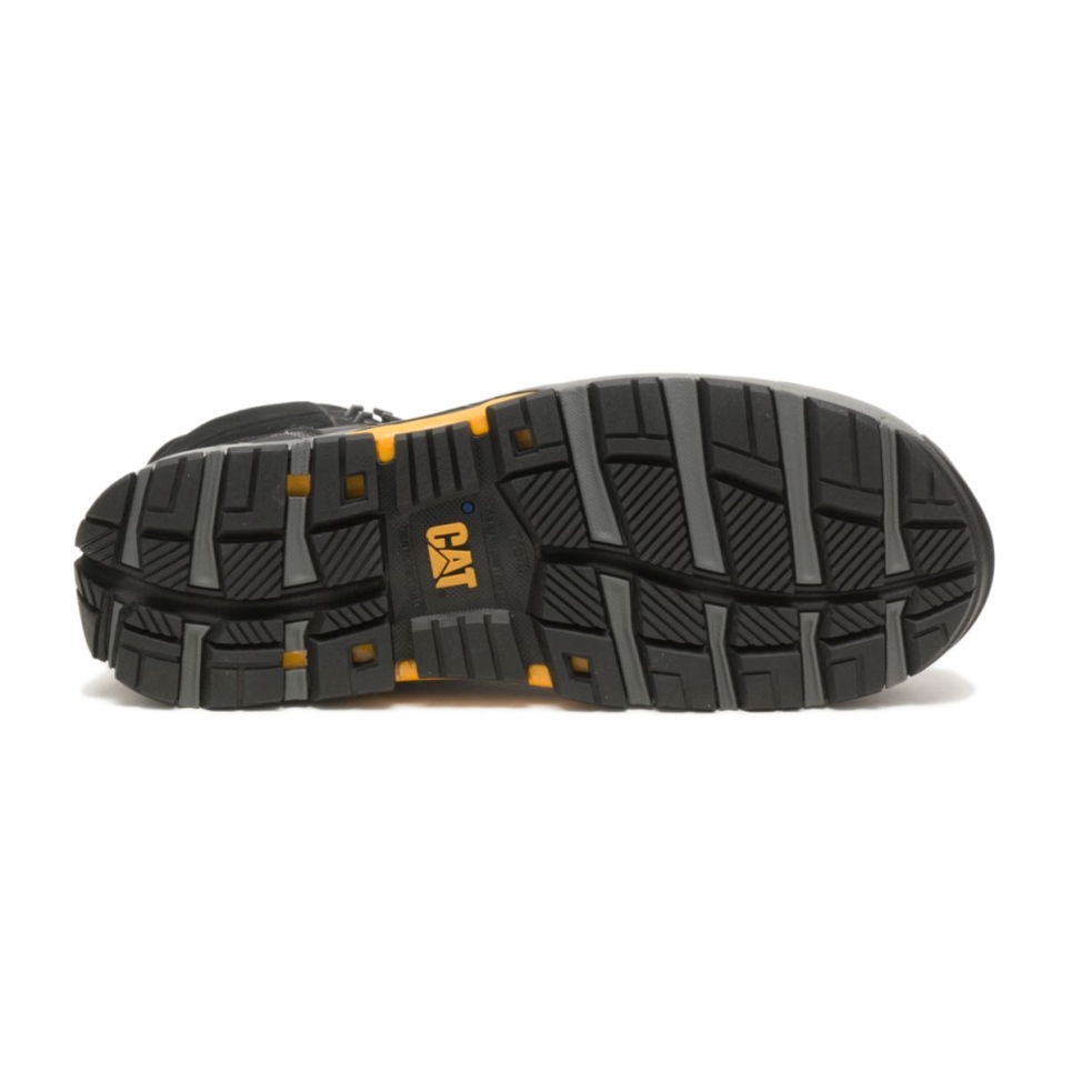 Black Men's CAT EDGE Waterproof Nano Toe Work Boot Cat Footwear