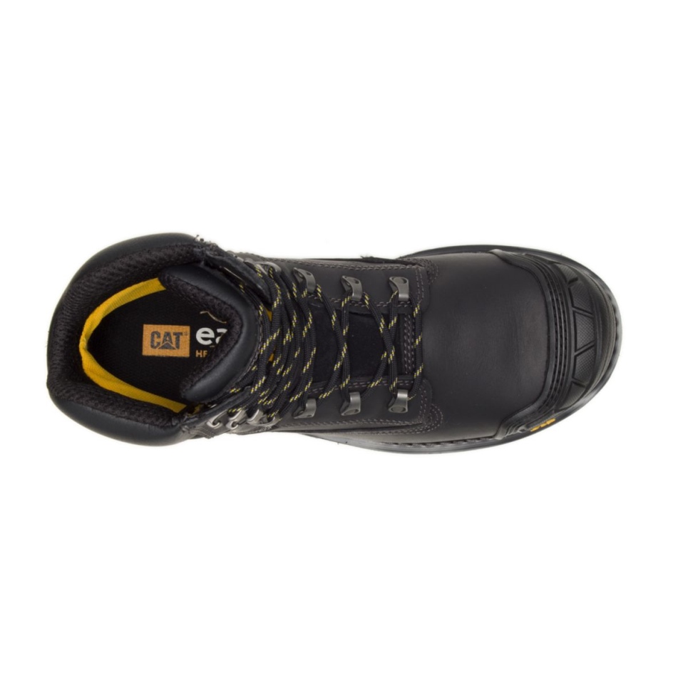 Black Men's Excavator XL 6' Waterproof Composite Toe Work Boot Cat Footwear