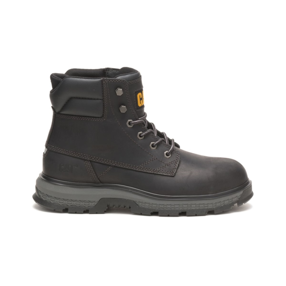 Black Men's Exposition 6' Alloy Toe Work Boot Cat Footwear