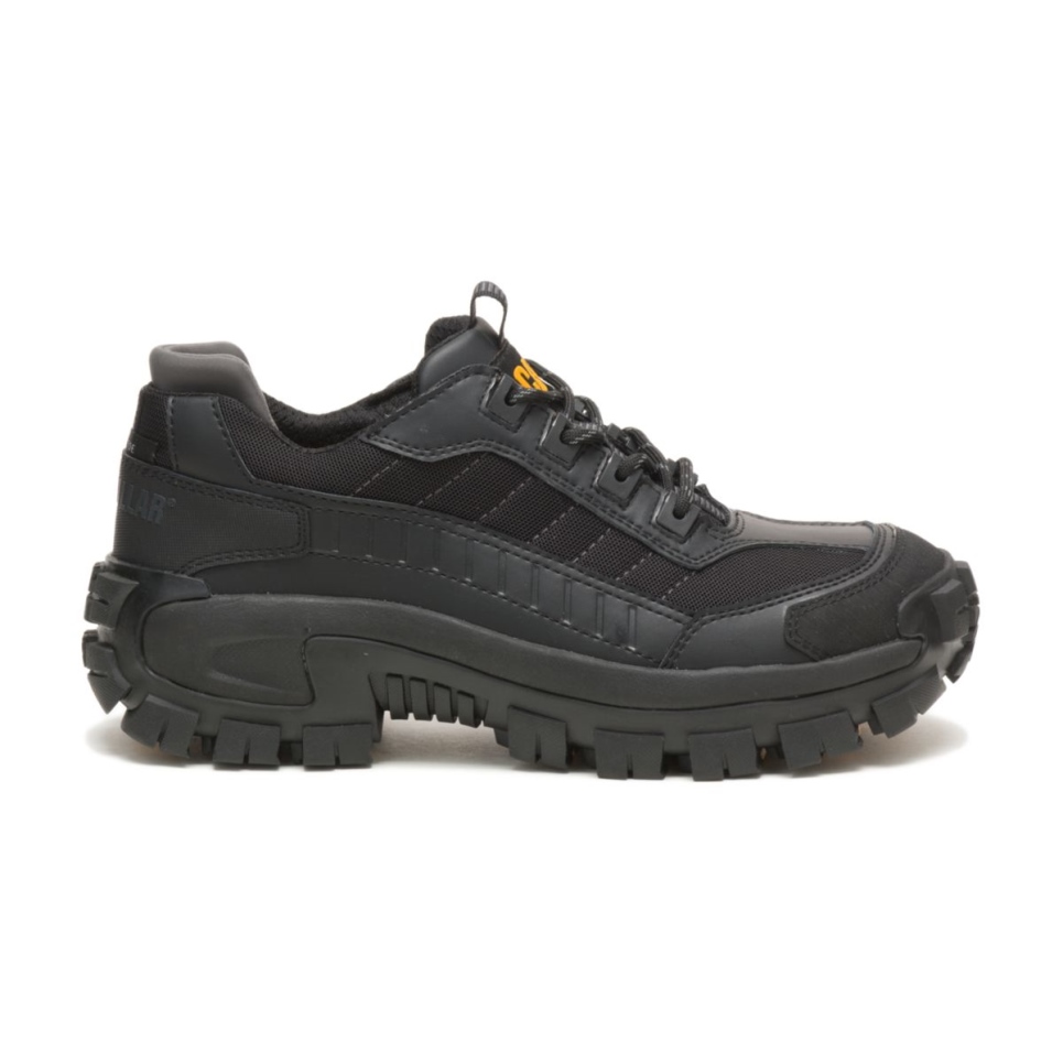Black Men's Invader Steel Toe Work Shoe Cat Footwear