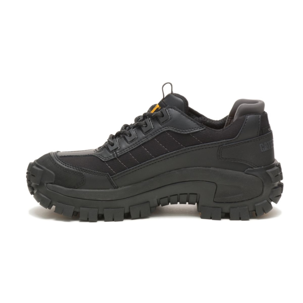 Black Men's Invader Steel Toe Work Shoe Cat Footwear