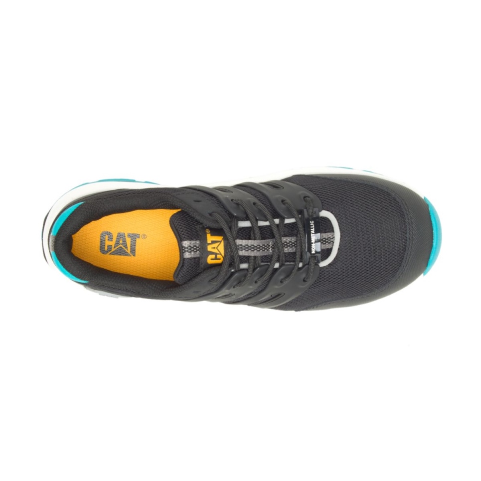 Black-Teal Women's Streamline 2.0 Composite Toe Work Shoe Cat Footwear
