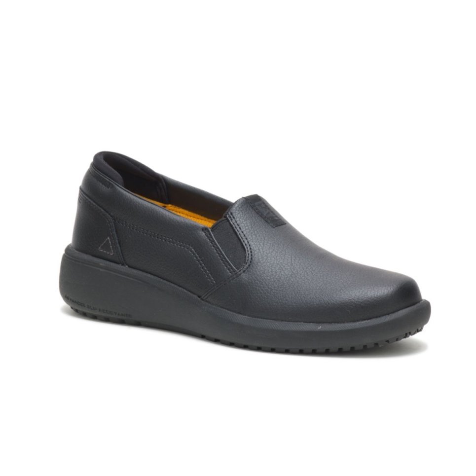 Black Women's ProRush SR plus Slip-On Cat Footwear
