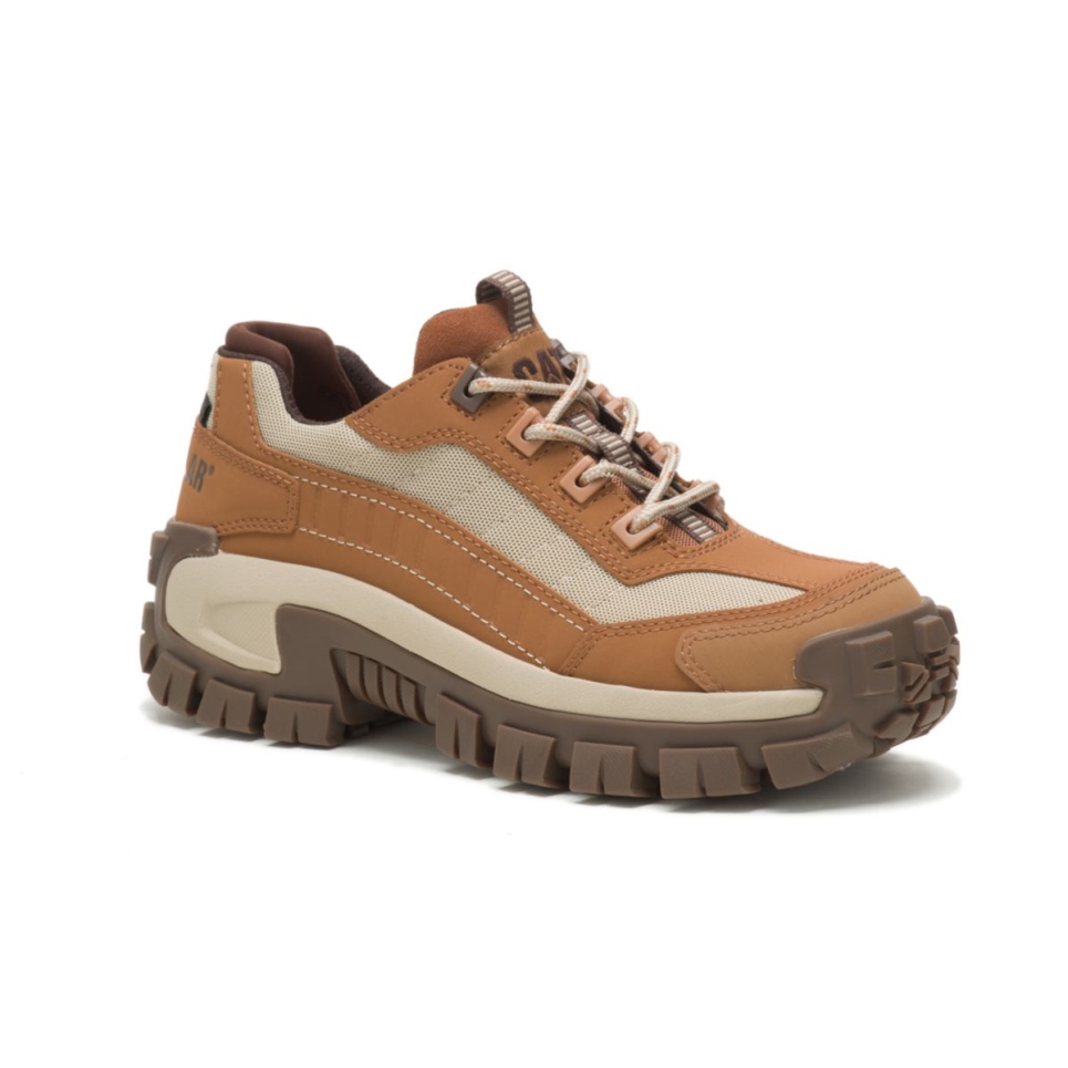 Brown Sugar-Tan Women's Invader Steel Toe Work Shoe Cat Footwear