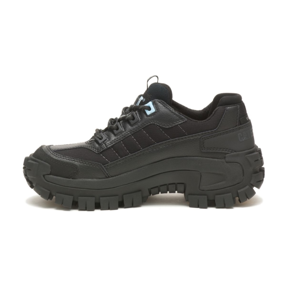 Cat Footwear Black-Light Blue Women's Invader Steel Toe Work Shoe