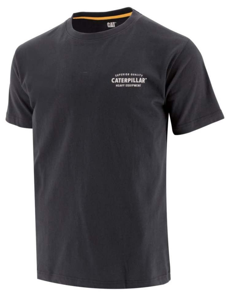 Cat Footwear Black Men's Quality Trademark Tee