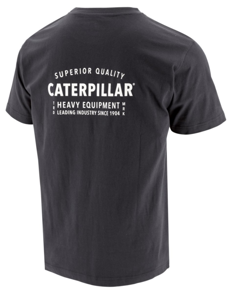 Cat Footwear Black Men's Quality Trademark Tee