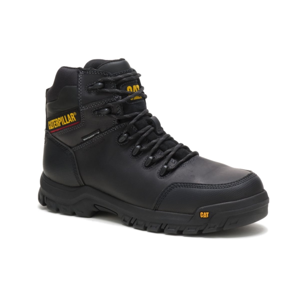 Cat Footwear Black Men's Resorption Waterproof Composite Toe Work Boot