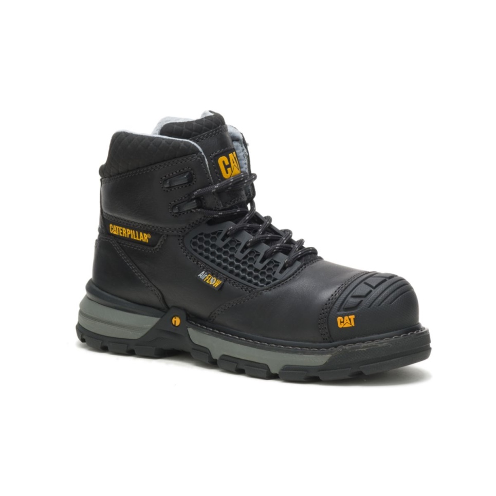 Cat Footwear Black Women's Excavator Superlite Cool Carbon Composite Toe Work Boot