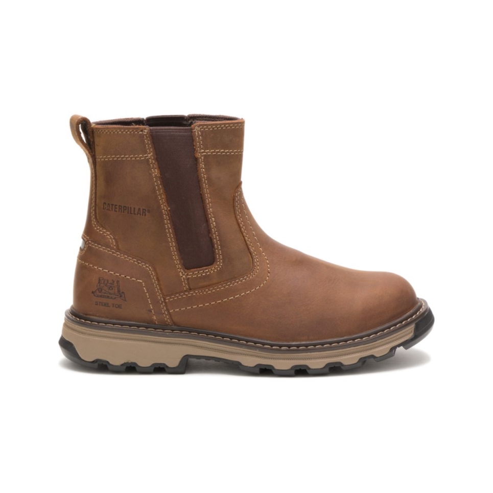 Cat Footwear Brown Men's Pelton Steel Toe Work Boot