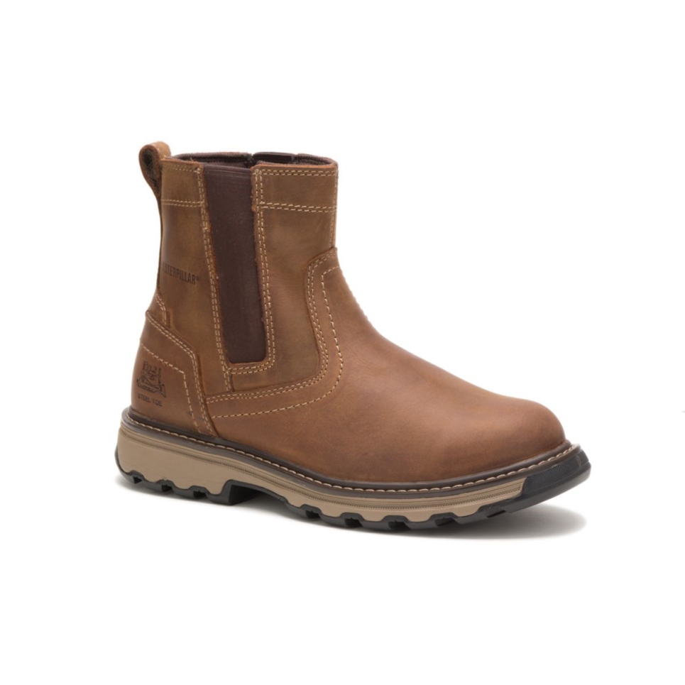 Cat Footwear Brown Men's Pelton Steel Toe Work Boot