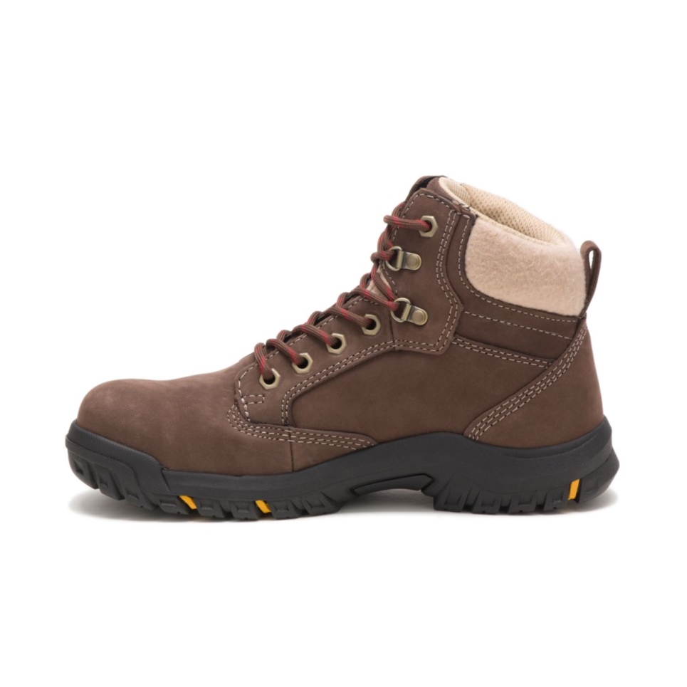 Cat Footwear Chocolate Women's Tess Steel Toe Work Boot