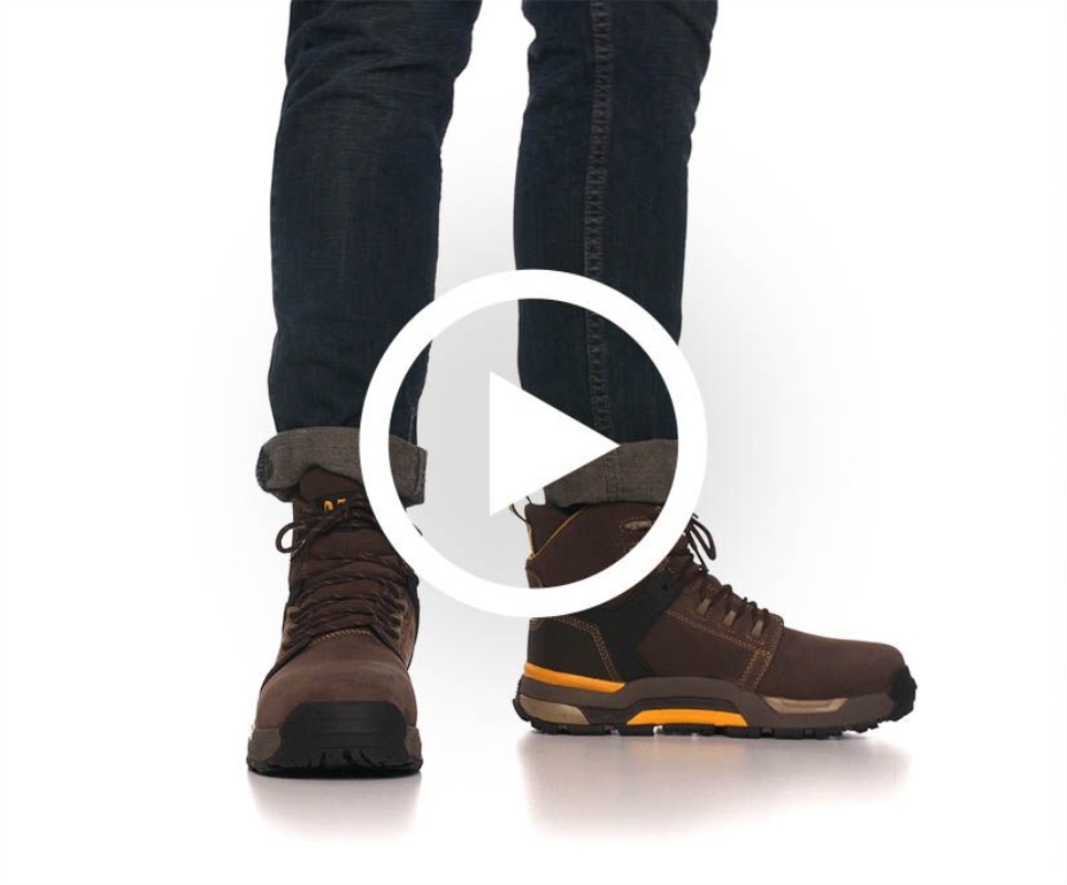 Cat Footwear Coffee Bean Men's CAT EDGE Waterproof Nano Toe Work Boot