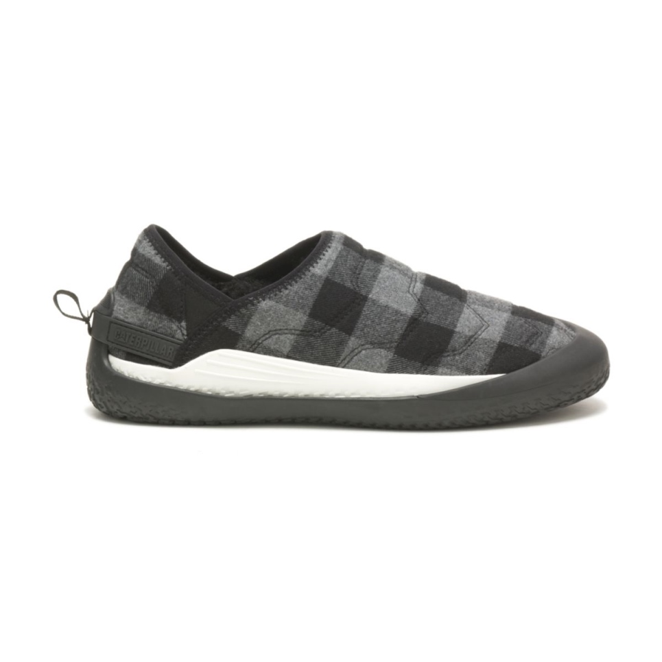 Cat Footwear Crossover Slip On Grey Plaid