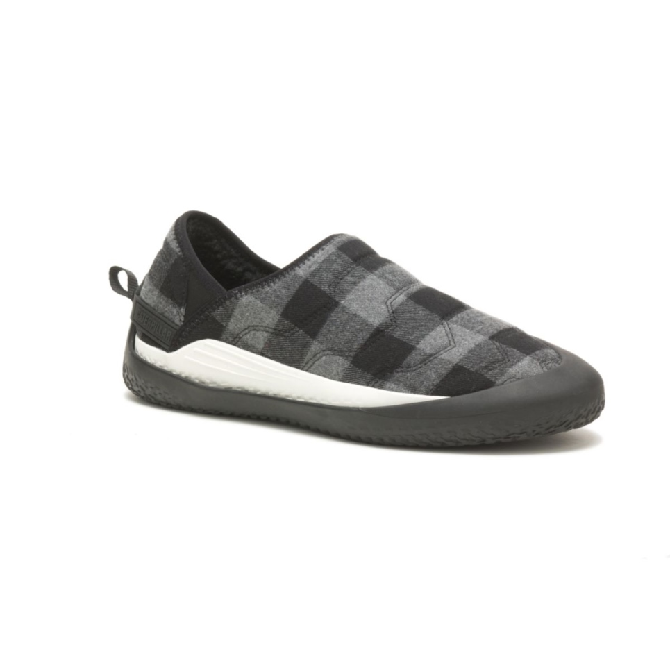 Cat Footwear Crossover Slip On Grey Plaid
