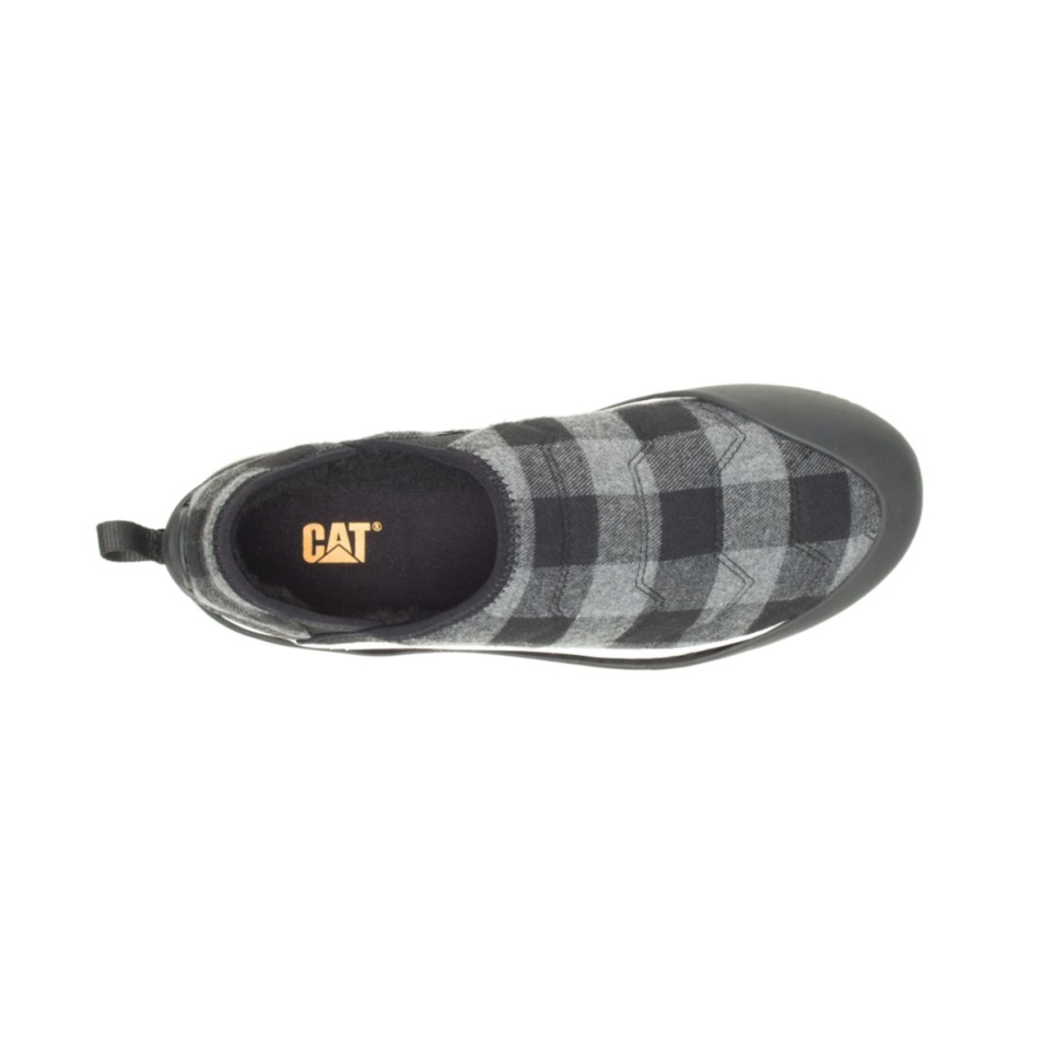 Cat Footwear Crossover Slip On Grey Plaid