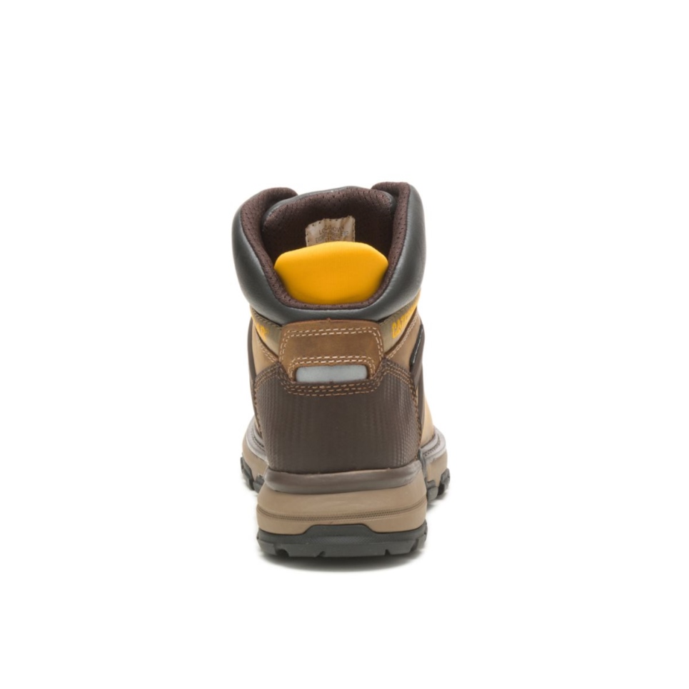 Cat Footwear Dark Beige Men's Excavator Superlite Waterproof Soft Toe Work Boot