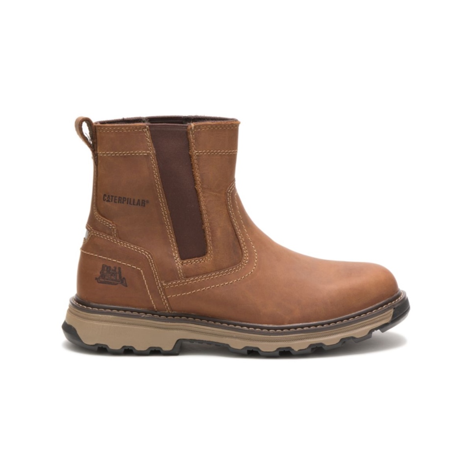 Cat Footwear Dark Beige Men's Pelton Work Boot