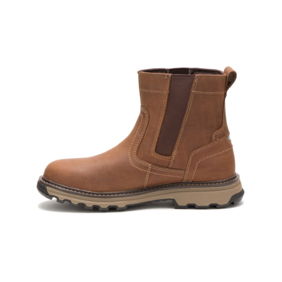 Cat Footwear Dark Beige Men's Pelton Work Boot