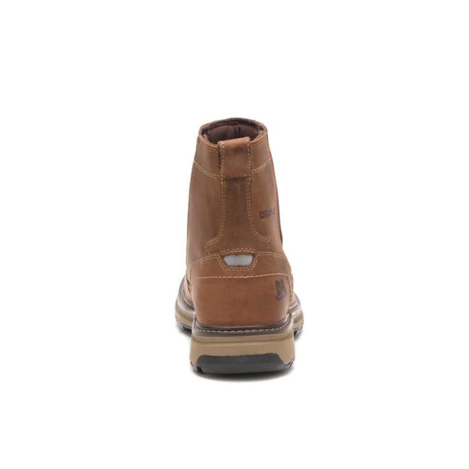 Cat Footwear Dark Beige Men's Pelton Work Boot