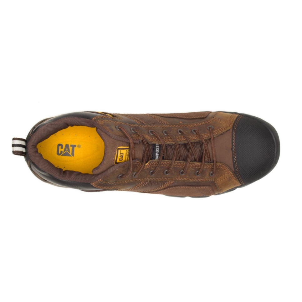 Cat Footwear Dark Brown Men's Argon Composite Toe Work Shoe