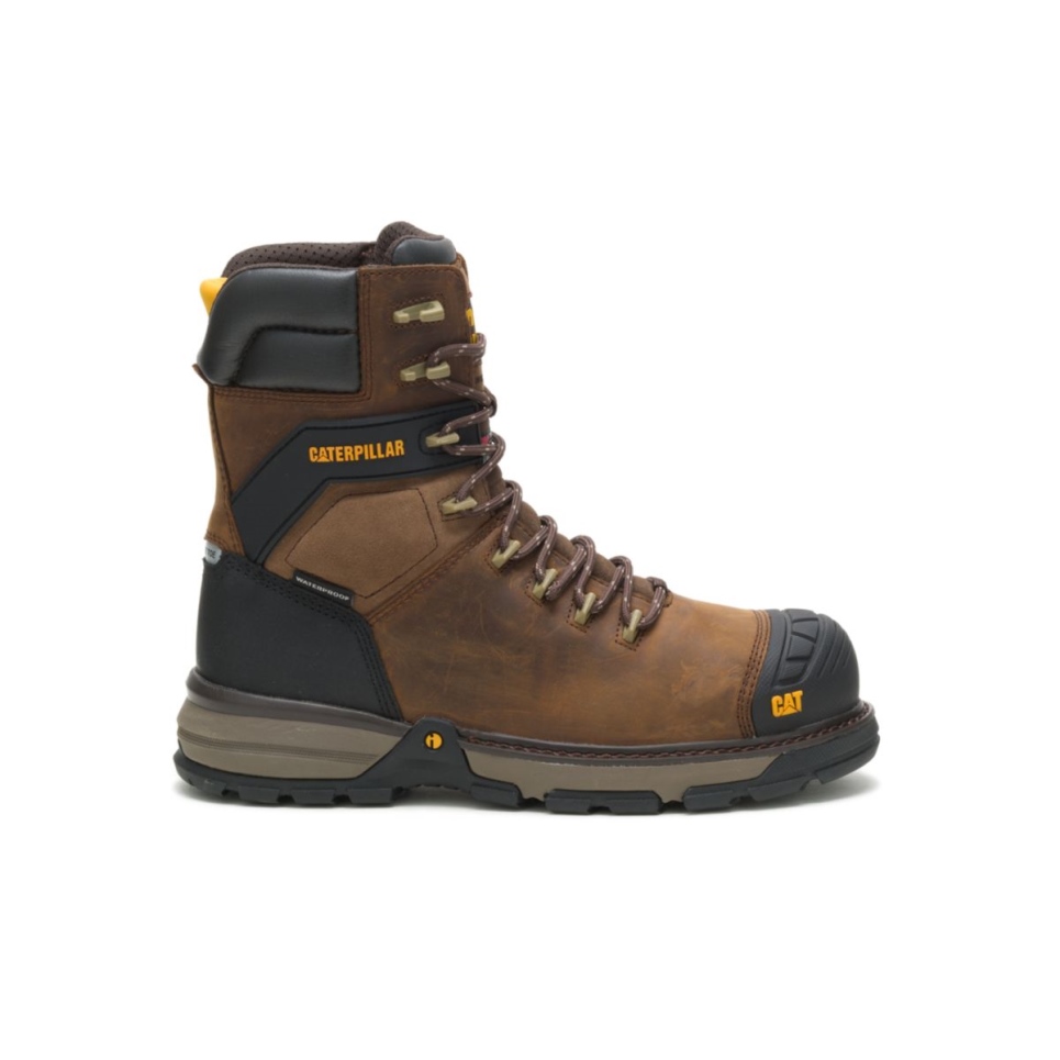 Cat Footwear Dark Brown Men's Excavator Superlite 8'Carbon Composite Toe Work Boot