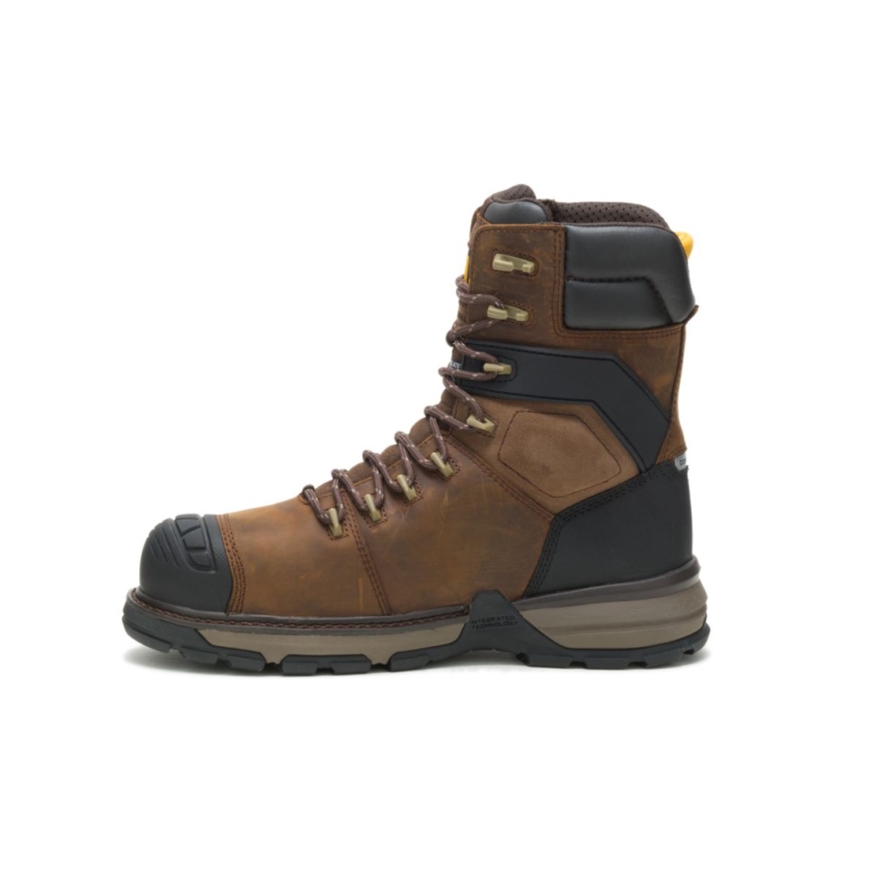 Cat Footwear Dark Brown Men's Excavator Superlite 8'Carbon Composite Toe Work Boot