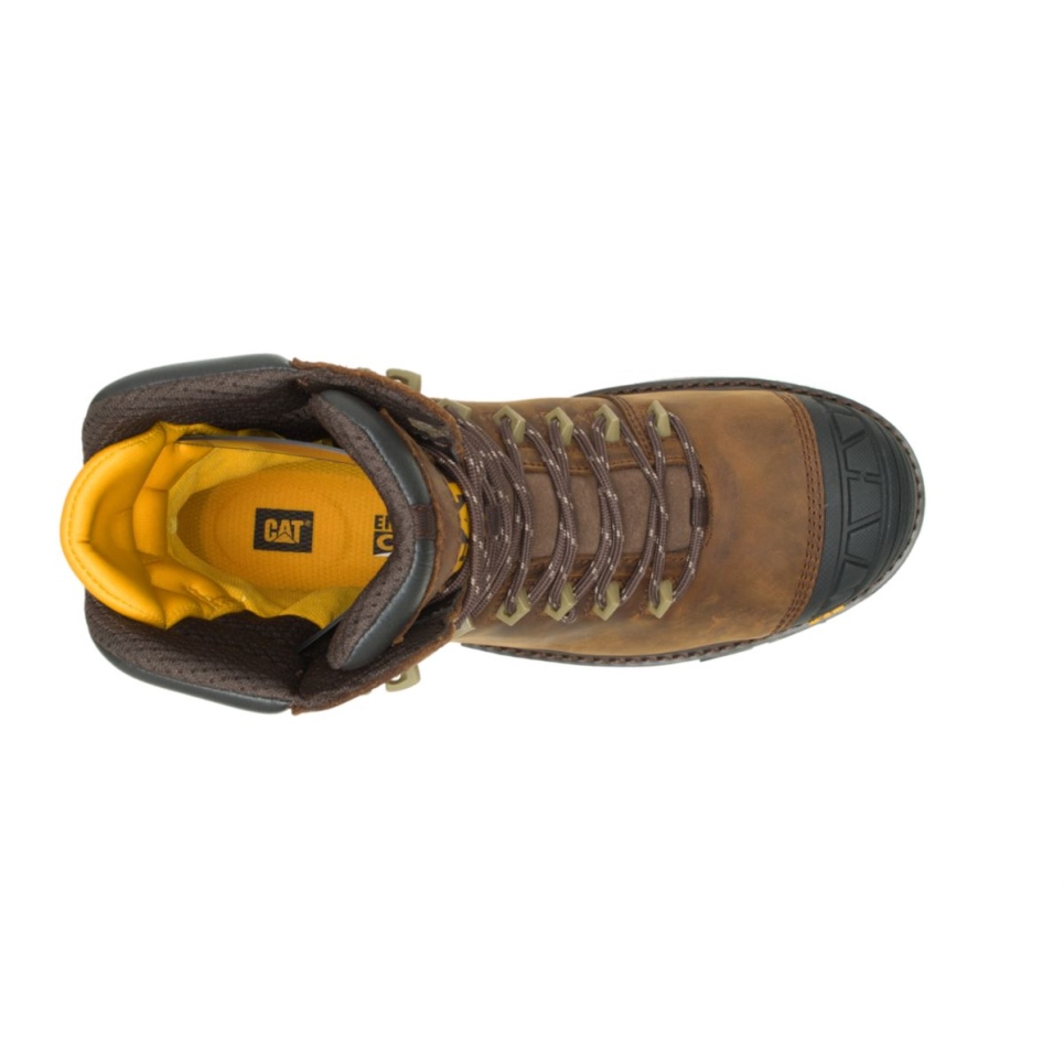 Cat Footwear Dark Brown Men's Excavator Superlite 8'Carbon Composite Toe Work Boot