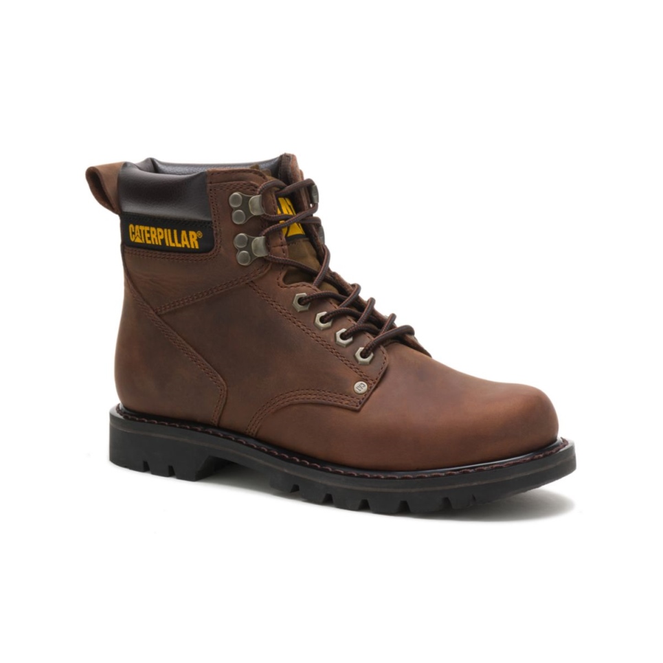 Cat Footwear Dark Brown Men's Second Shift Work Boot