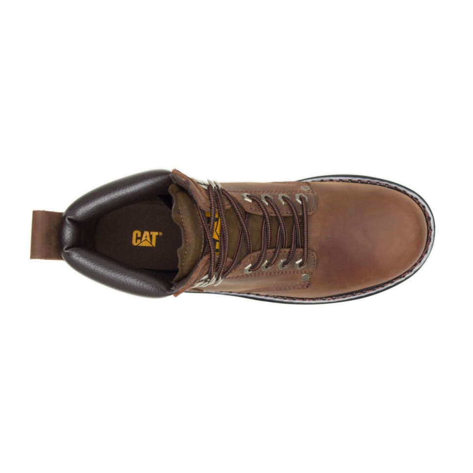 Cat Footwear Dark Brown Men's Second Shift Work Boot