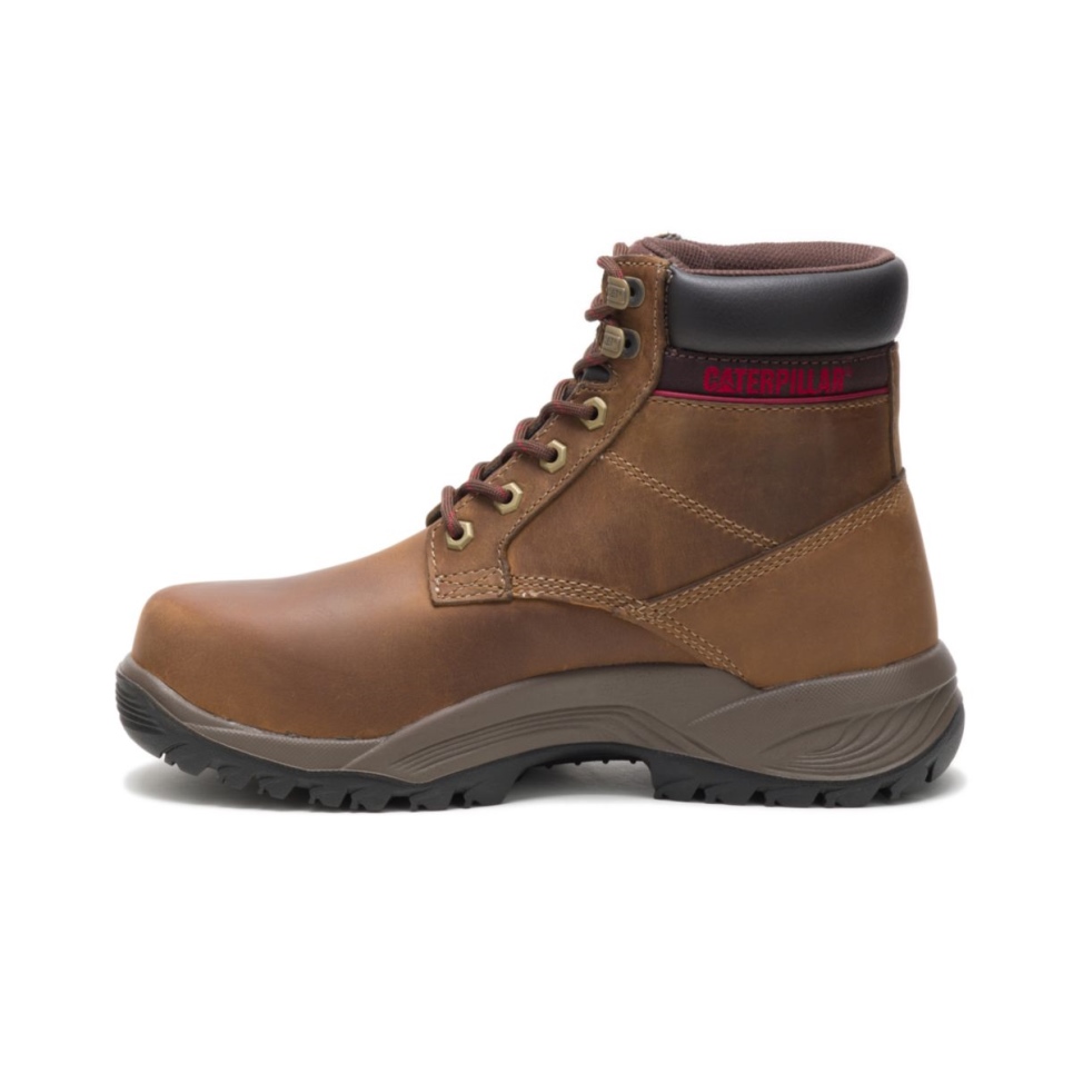 Cat Footwear Dark Brown Women's Dryverse 6' Waterproof Steel Toe Work Boot