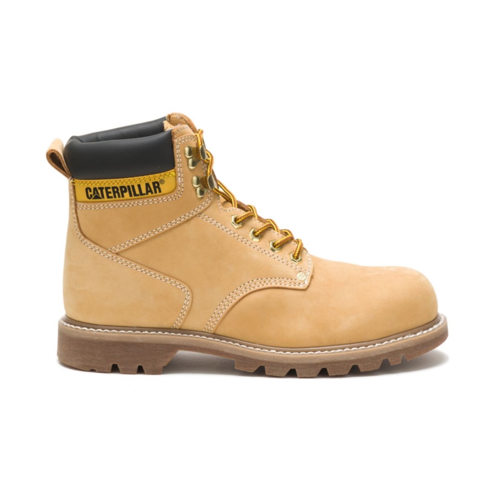 Cat Footwear Honey Nubuck Men's Second Shift Steel Toe Work Boot