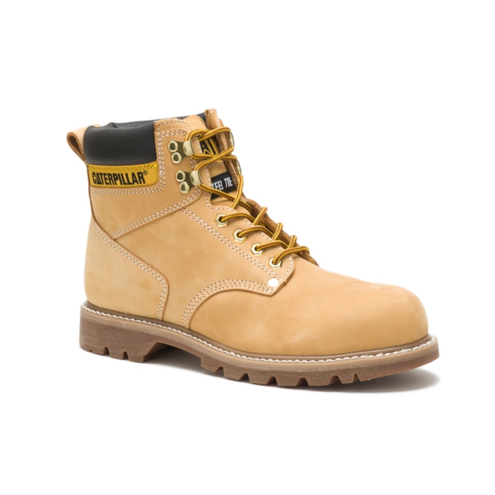 Cat Footwear Honey Nubuck Men's Second Shift Steel Toe Work Boot