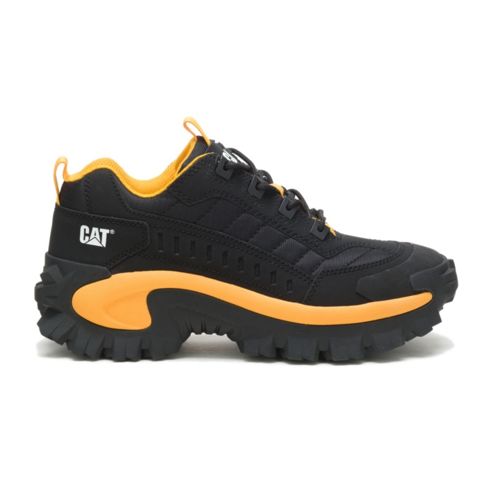 Cat Footwear Intruder Shoe Black-CAT Yellow