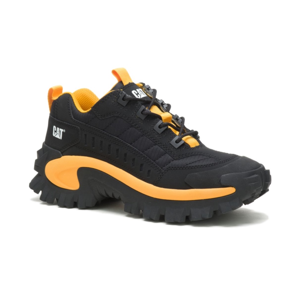 Cat Footwear Intruder Shoe Black-CAT Yellow