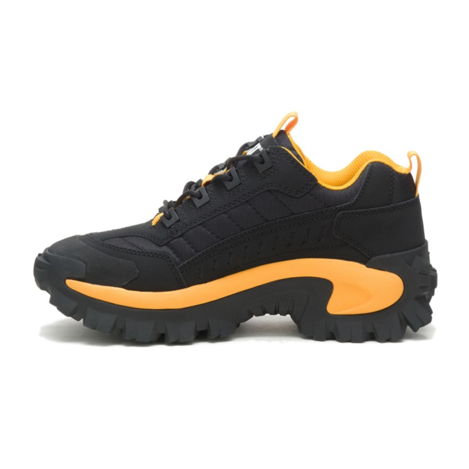 Cat Footwear Intruder Shoe Black-CAT Yellow