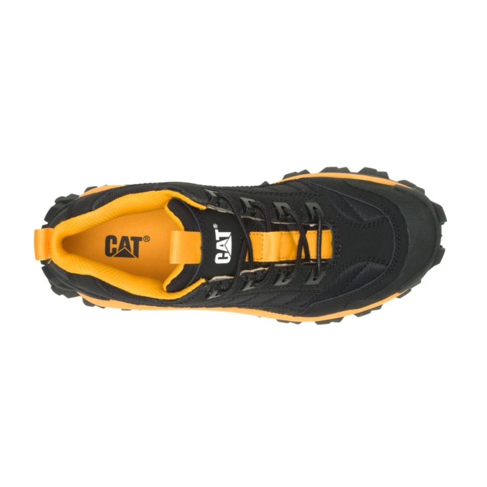 Cat Footwear Intruder Shoe Black-CAT Yellow