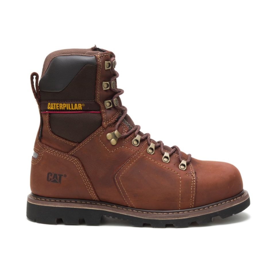 Cat Footwear Men's Alaska 2.0 8' Waterproof Thinsulate Steel Toe Work Boot Walnut