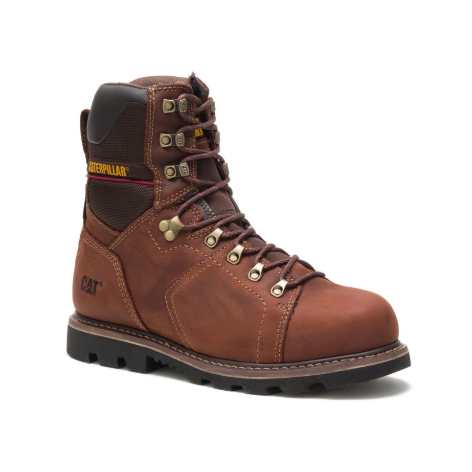 Cat Footwear Men's Alaska 2.0 8' Waterproof Thinsulate Steel Toe Work Boot Walnut