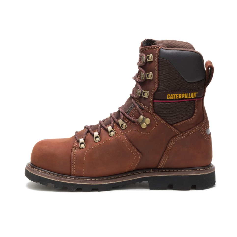 Cat Footwear Men's Alaska 2.0 8' Waterproof Thinsulate Steel Toe Work Boot Walnut