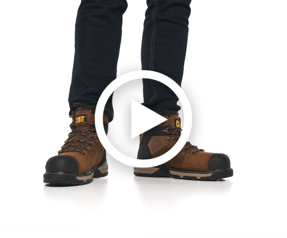 Cat Footwear Men's Excavator Superlite Carbon Composite Toe Work Boot Dark Brown