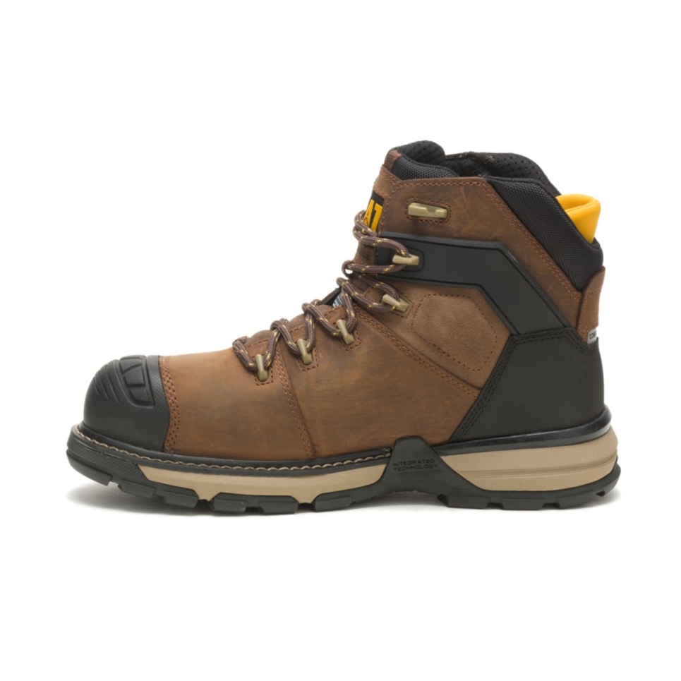 Cat Footwear Men's Excavator Superlite Carbon Composite Toe Work Boot Dark Brown