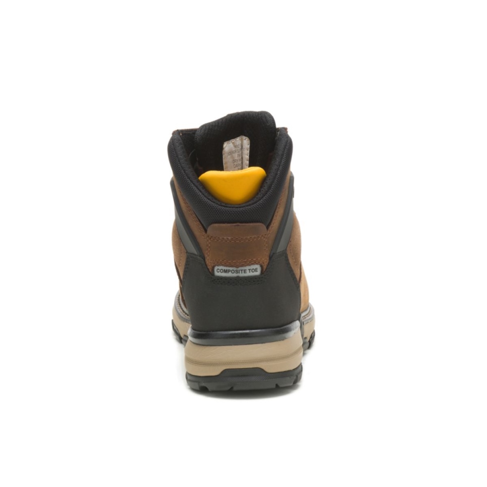 Cat Footwear Men's Excavator Superlite Carbon Composite Toe Work Boot Dark Brown