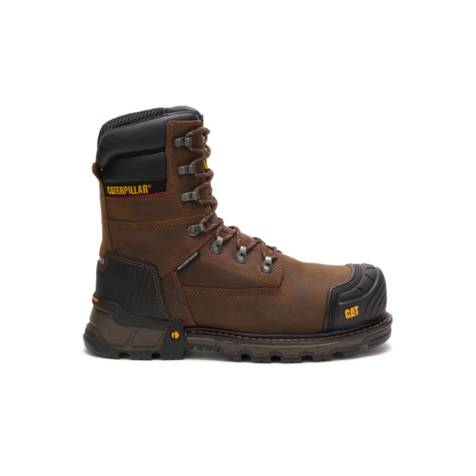 Cat Footwear Men's Excavator XL 8' Composite Toe Work Boot Dark Brown