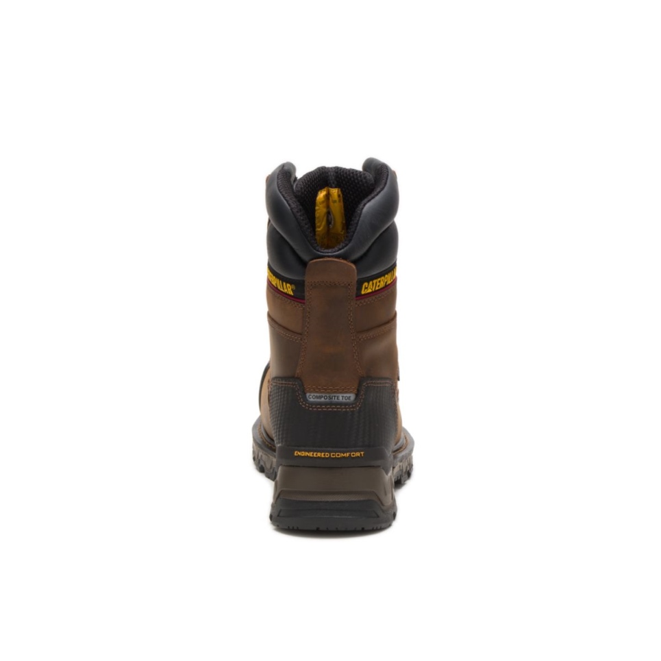 Cat Footwear Men's Excavator XL 8' Composite Toe Work Boot Dark Brown