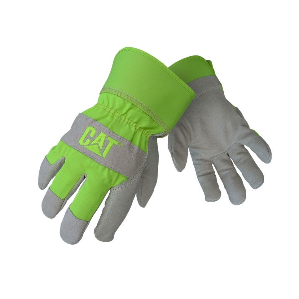Cat Footwear Men's Hi Vis Leather Palm Glove Yellow