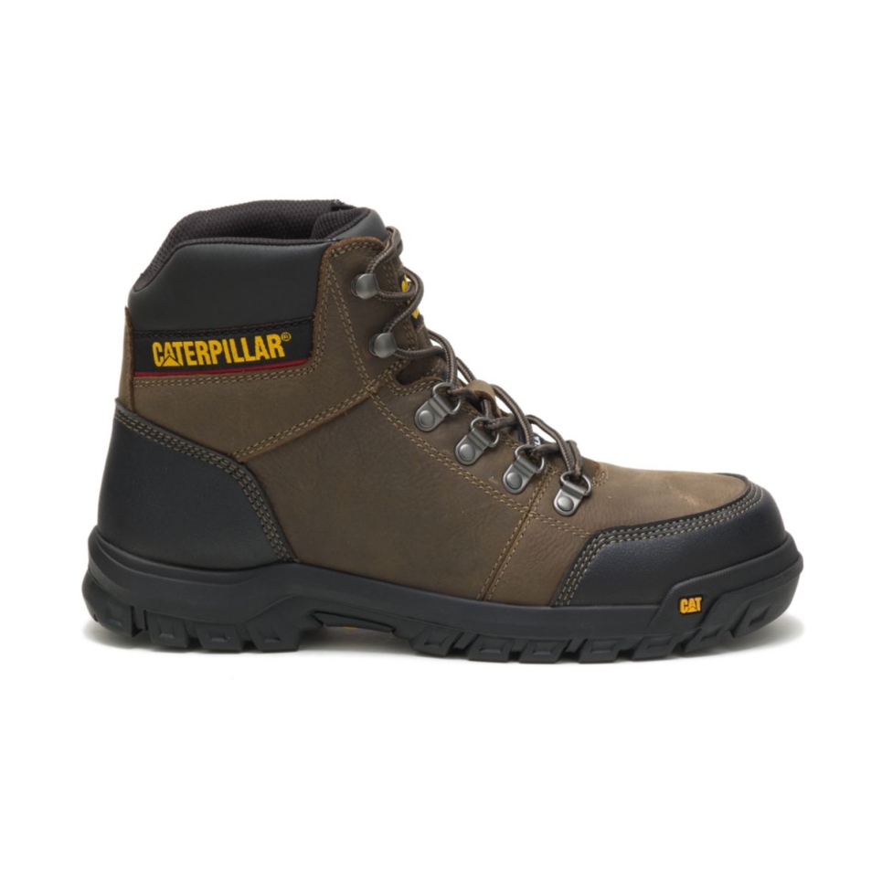 Cat Footwear Men's Outline Steel Toe Work Boot Dark Gull Grey
