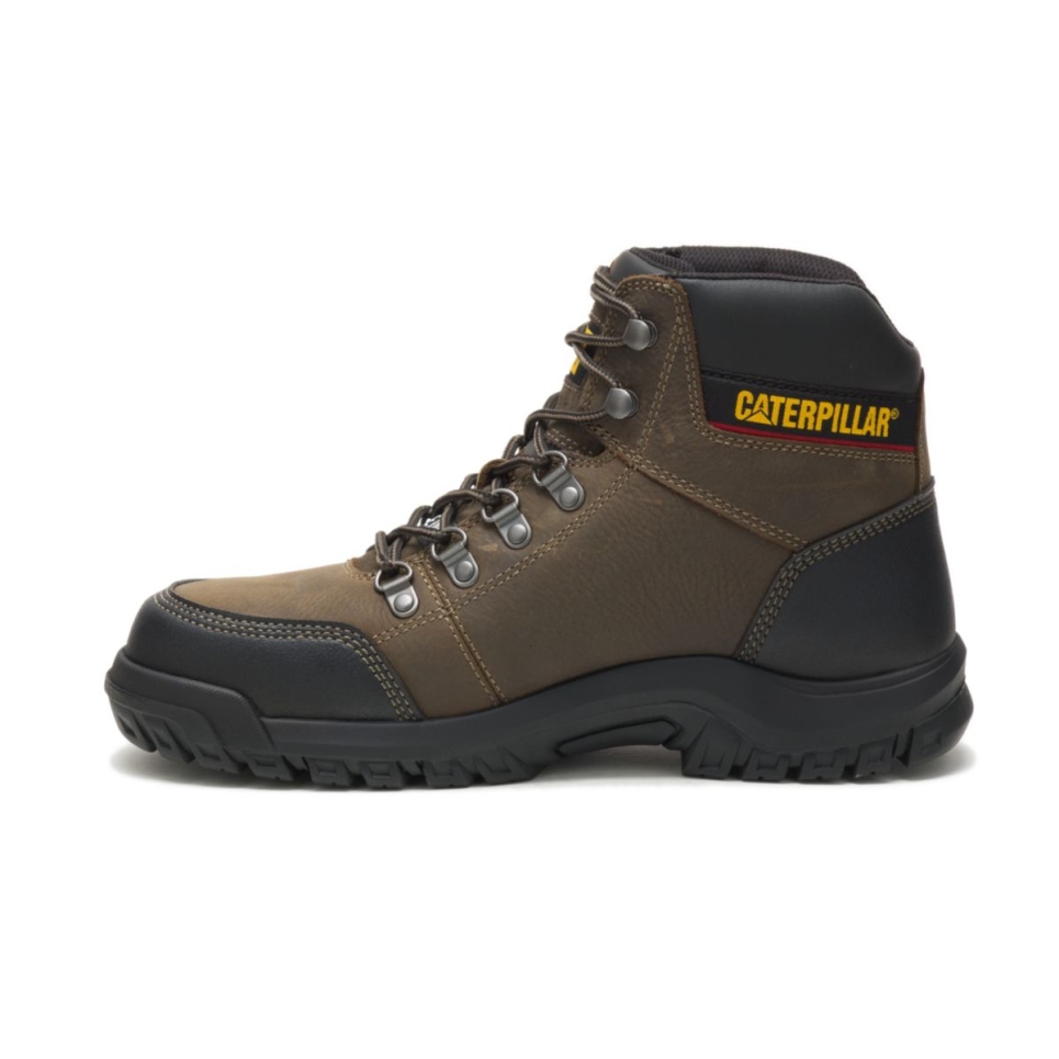 Cat Footwear Men's Outline Steel Toe Work Boot Dark Gull Grey